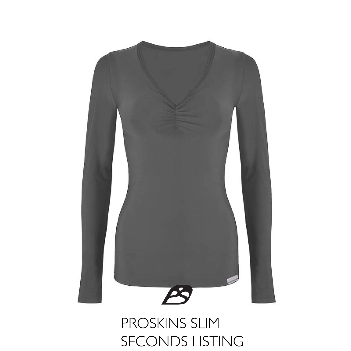 Slim Ruched Long Sleeve Top *Outlet*