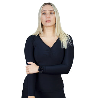 Slim Ruched Long Sleeve Top