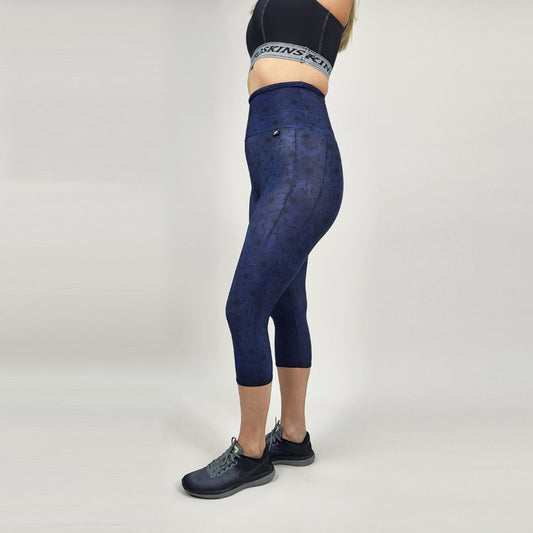 Slim High Waisted Pattern Capri  *Outlet*